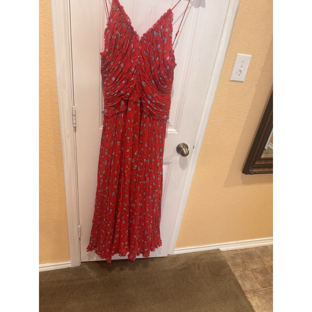 J. Crew Women's Collection Ruched Chiffon Dress Adjustable Straps Size 16 - Picture 5 of 16